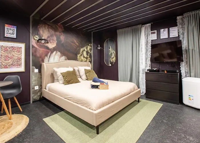 Apartamento Deluxe Studio, Dark Floral, Jacuzzi, Parking Gratuit, Centre *