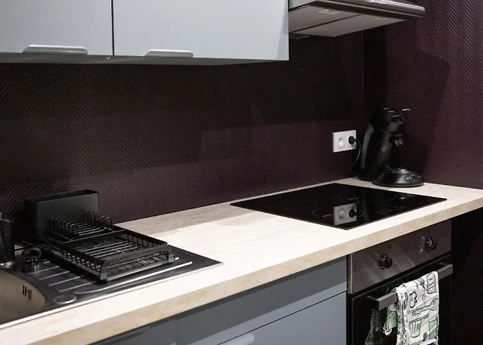 Deluxe Studio, Dark Floral, Jacuzzi, Parking Gratuit, Centre Apartamento *